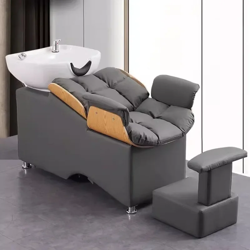 

Cómoda cama De champú De lujo, mueble moderno para lavar el cabello, salón De belleza y peluquería