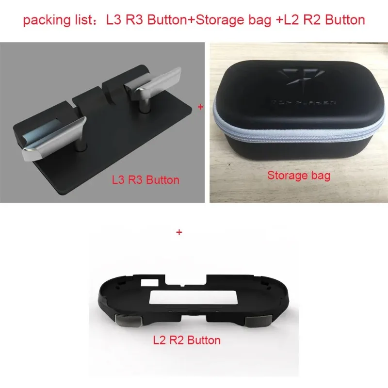 L3 R3 Hand Grip Handle Joypad Stand Case with L2 R2 Trigger Button for PSV 2000 PSV2000 PS VITA 2000 Slim Game Console Bag