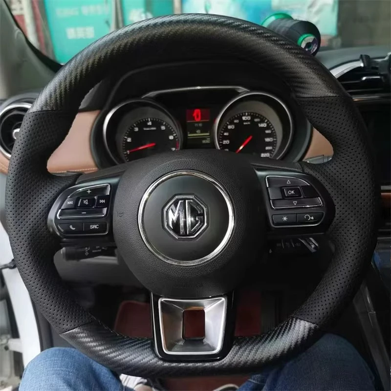 

Hand-Stitched non-slip Genuine leather car Steering Wheel Cover for MG 5 6 RX5 RX8 ZS HS GS 2017-2023