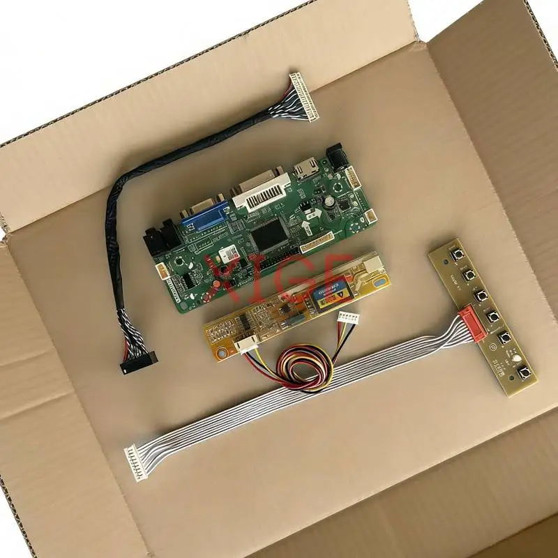 

Комплект для самостоятельной сборки контроллера матрицы (плата управления) для LP154W02 LP154WE2 B154SW01 N154Z1, LVDS 30-контактный, HDMI+DVI+VGA, 1680x1050, 1-CCFL