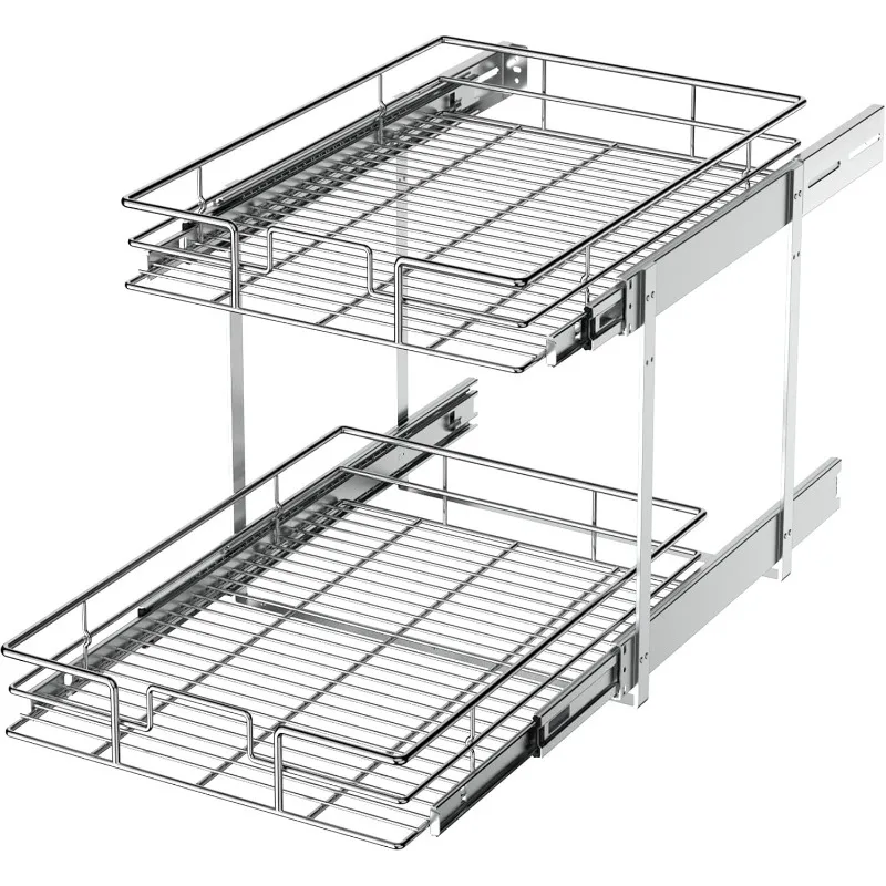 2 Tier Individual Pull Out Cabinet Organizer 14