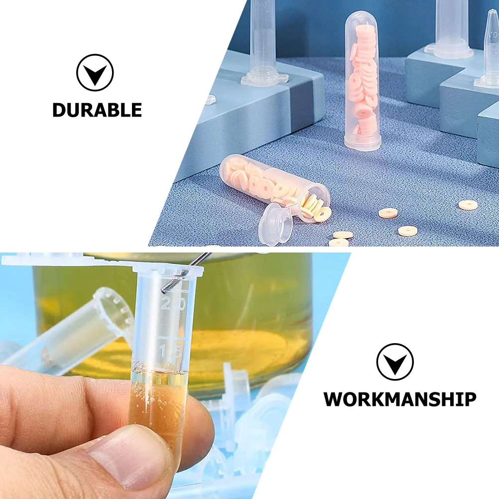 

50pcs 50ml Tubes Conical Test Tube Rack 2ml Plastic Sample Vials Biochemistry Molecular Teaching