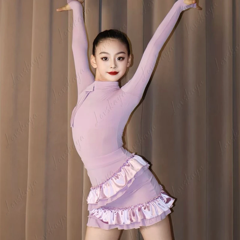 مجموعة أزياء الرقص الشتوية والخريف للفتيات تنورة الزي الراقية للرقص