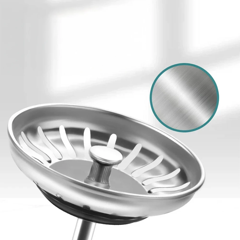 1PC Stainless Steel Sink Plug Cover for Kitchen Sink Strainer Filter Bathroom Sewer Drain Strainer Basin Sink Waste Filter Plug