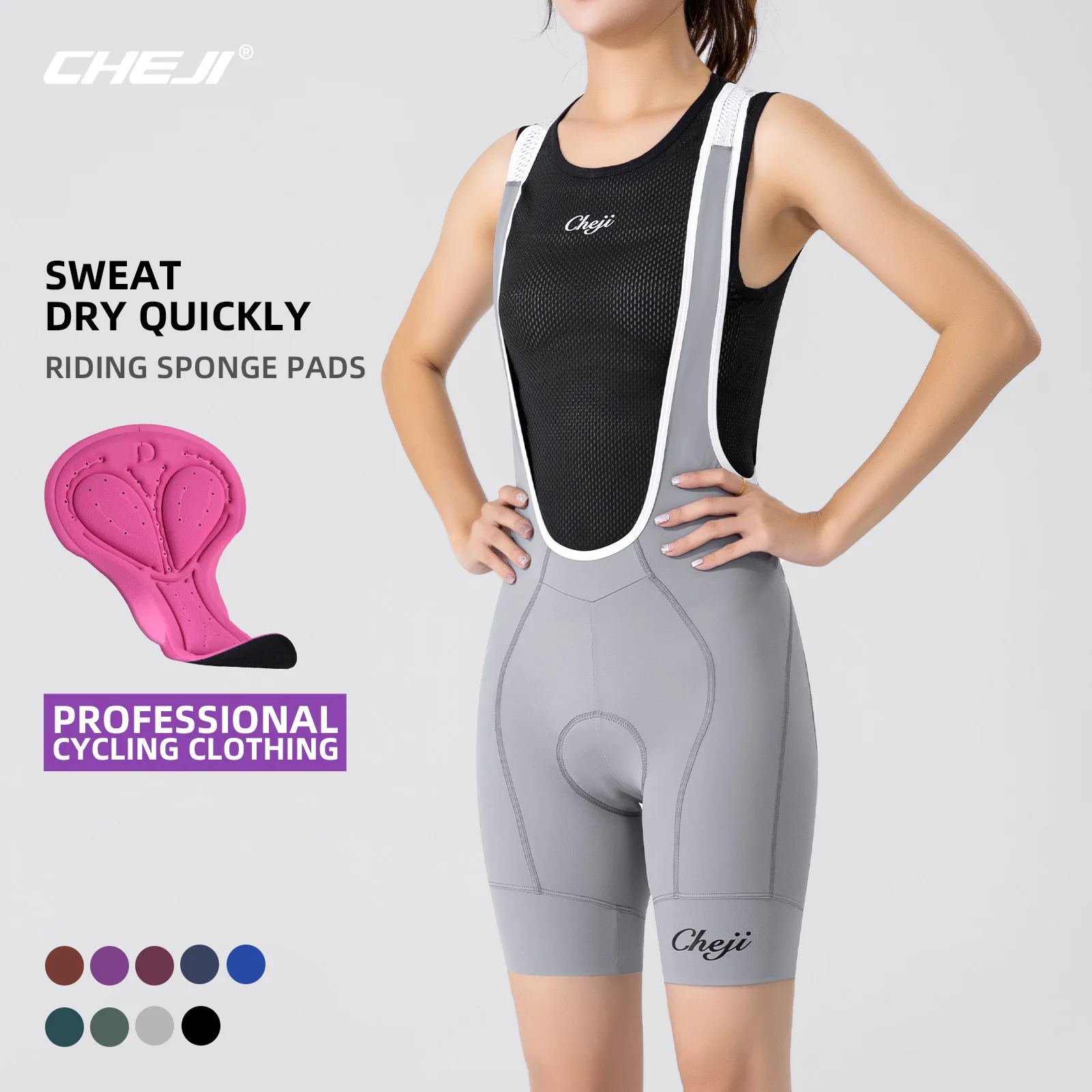 CHEJI New Cycling Bib Shorts Pants Women\'s Bib Shorts Bicycle Bike Shorts Sport Cycling Clothing Equipment Cuissard Cyclisme