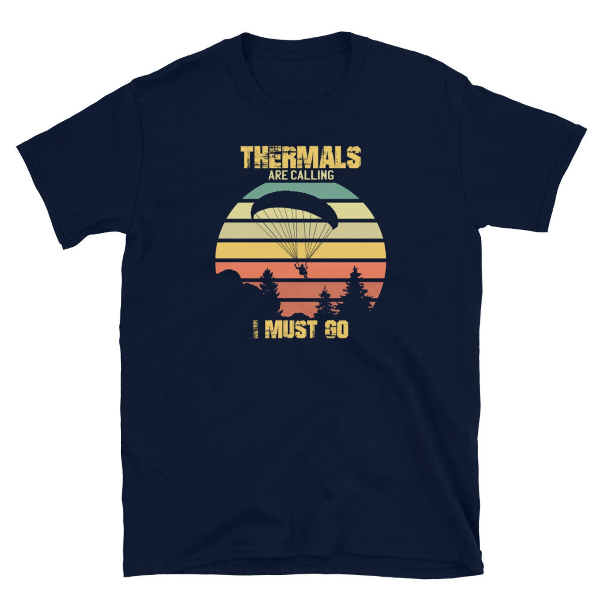 Thermals Are Calling Retro Paraglider T Shirt