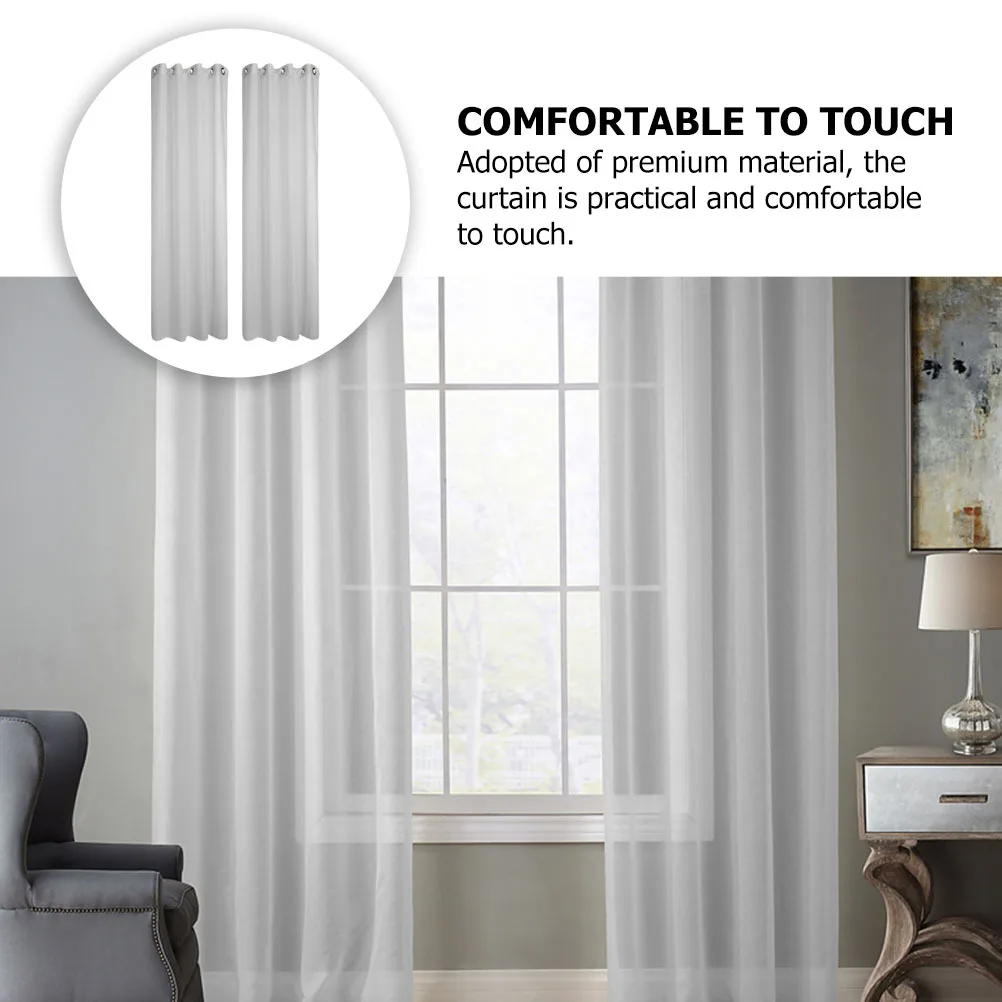 

Sheer Window Voile Curtain White Lightweight Airy Panels for Living Room Bedroom Balcony Window Tulle Curtains