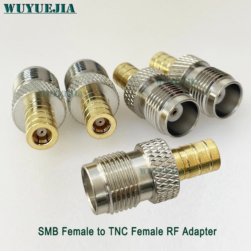 2Pcs/Lot RF Adapter SMB Female Jack to L12 TNC Female Jack Coax Connector 50 ohm For RF And Microwave Applications Fast Shipping