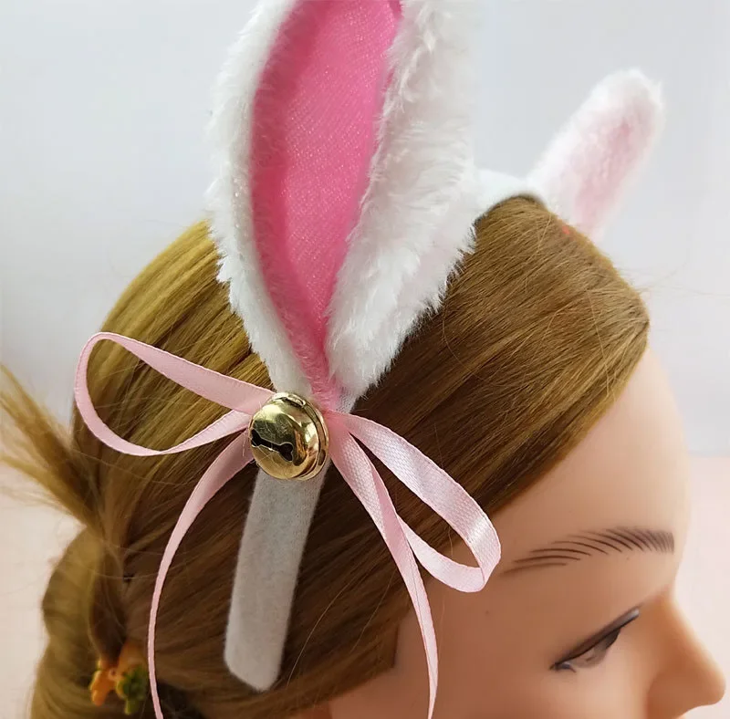 Party Children Fox Cat Ear With Bell Hair Hoop Girl Headband  For Birthday Gift  Animal Band Plush  Halloween Costume Cosplay
