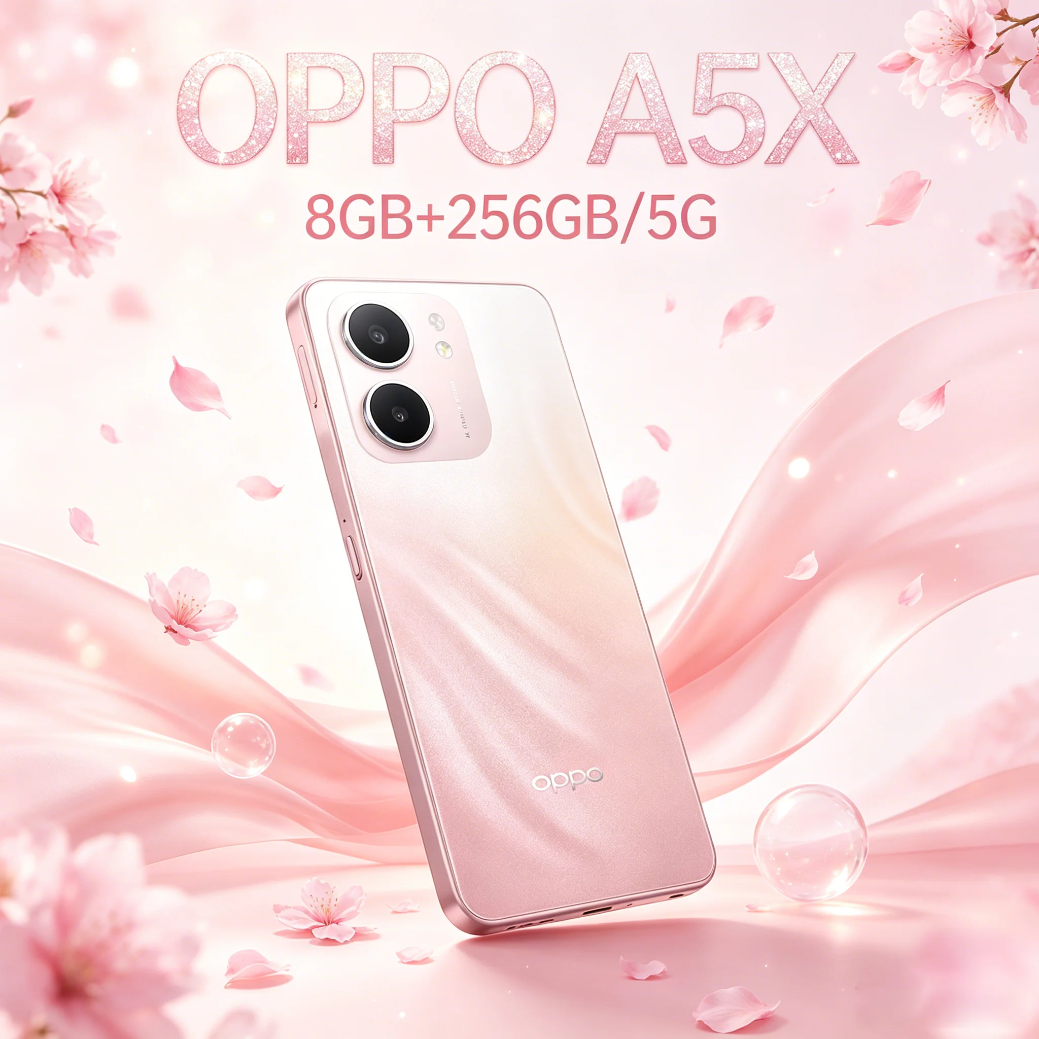 OPPO A5X 5G original authentic Global Pass 6000mAh long battery life smartphone 8GB+256GB/side fingerprint/face unlock phone-GH2