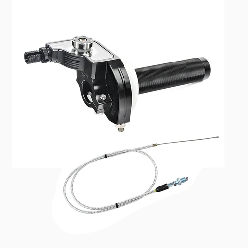 Acelerador de aluminio CNC Universal de 22mm, empuñaduras giratorias, Cable de manillar para motocicleta, ciclomotor, Scooter, ATV, Quad Bike M10 * 1.