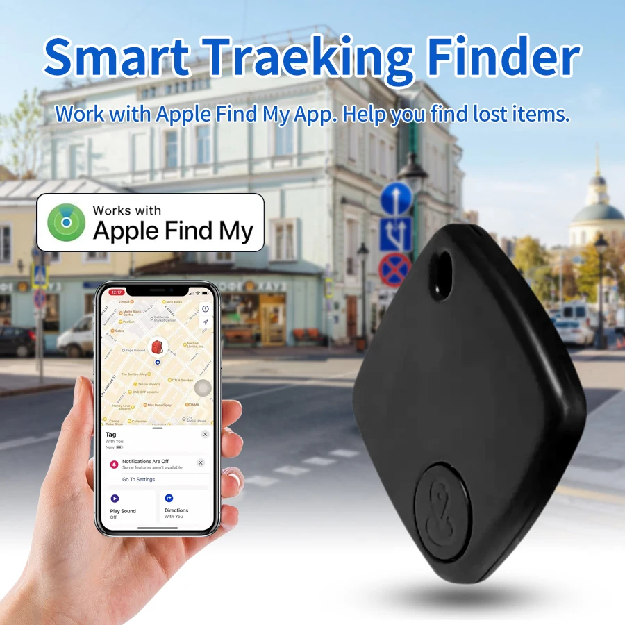 Dla Apple Find My Mini Bluetooth GPS Tracker Anti Lose Reminder Device Key Finder Kid Bag Wallet Car Pet Dog Locator Smart Tag