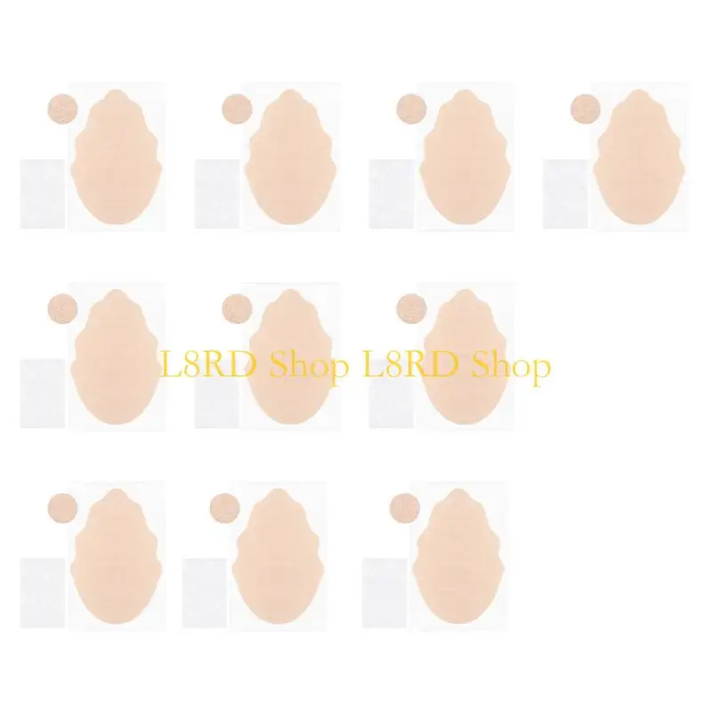 L8RD 10Pcs Thin Anti Sweat Underarm Cotton Blend Disposable Stickers