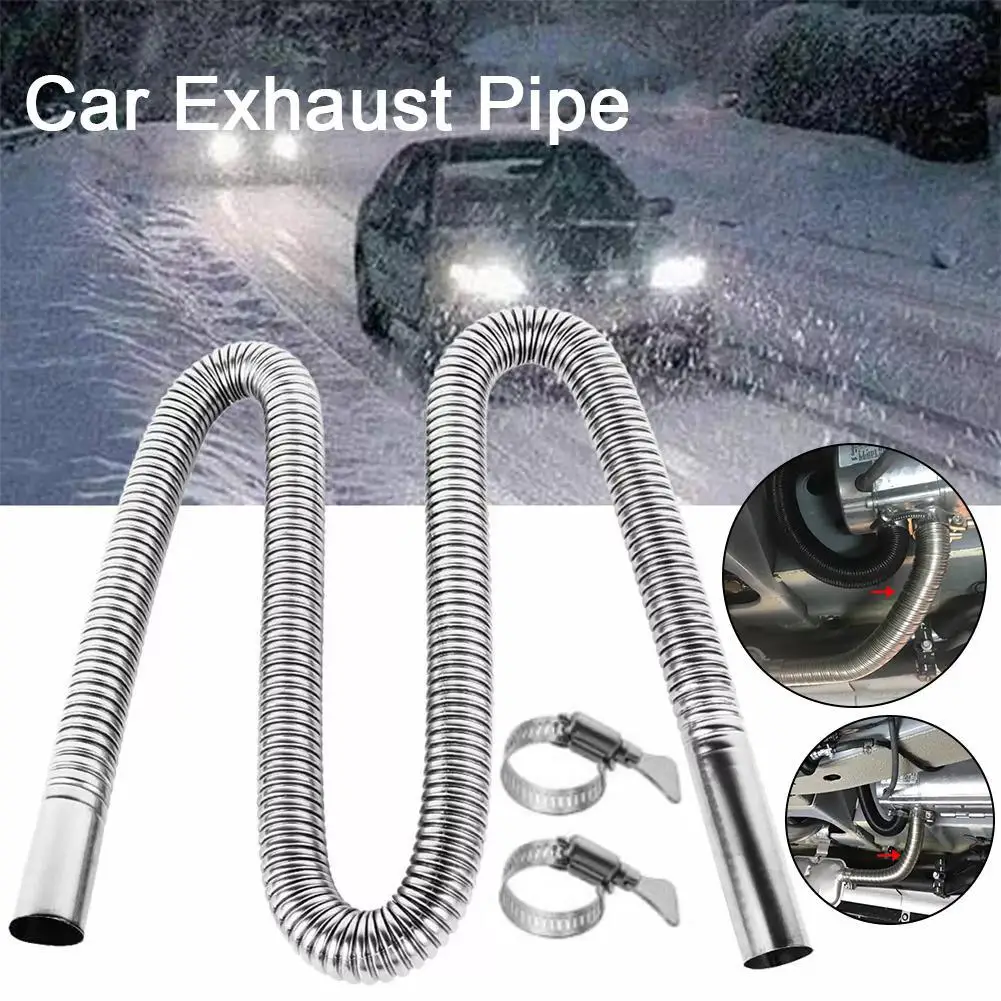 Dual-layer Car Heater Exhaust Pipe Stainless Steel For Webasto Eberspacher Air Diesel Heater Exhaust Hose Tube Line U7N2