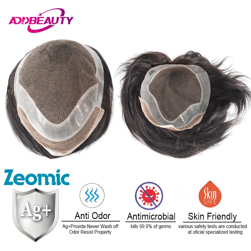 

Мужской парик-накладка из натуральных индийских волос Remy с антимикробной обработкой, швейцарским кружевом и полиуретановой основой, невидимый фронтальный кружевной капиллярный протез, парик из натуральных волос