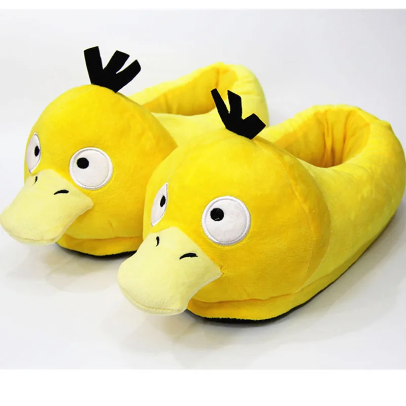 Anime  Pokemon Psyduck Snorlax Cotton Slippers Kawaii Eevee Haunter Umbreon Hippo Keep Warm Shoes For Kids Adult