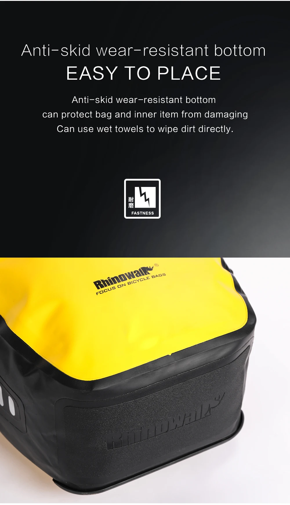 Rhinowalk 7L-15L Fahrradtasche, 100 % wasserdicht, Frontgepäckträger, hinten, Fahrradgepäckträger, Radfahren, Tasche, Fahrradzubehör, MTB – Detail 4