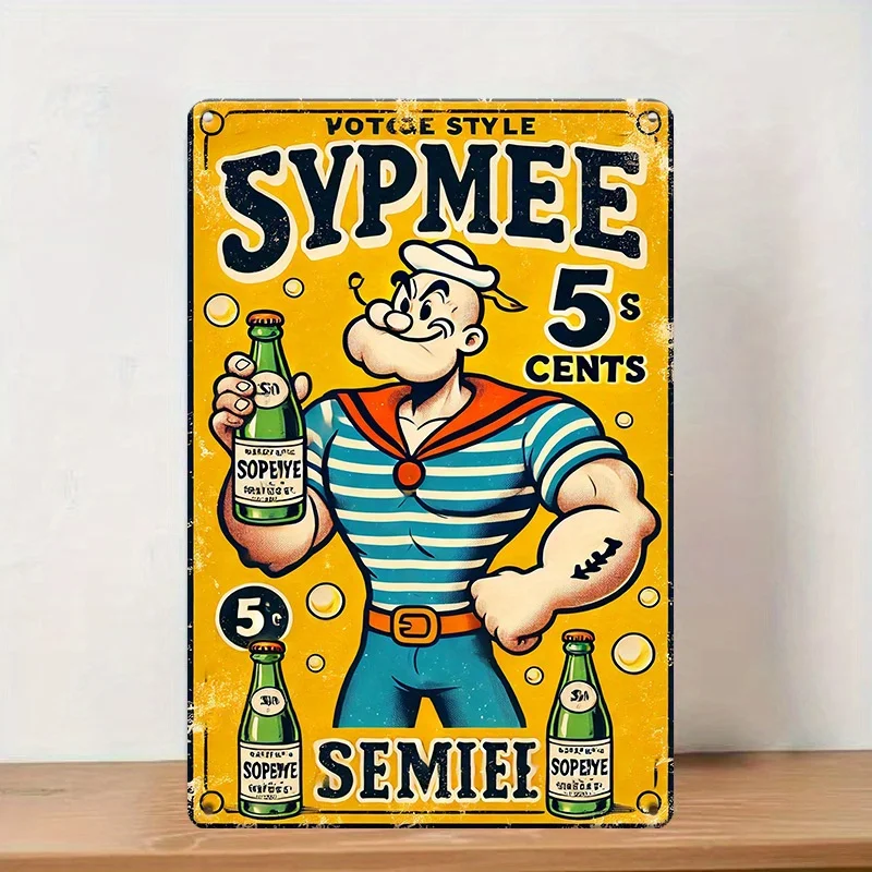 Vintage Metal Tin Sign Advertisement for Drink, Suitable Room Decor, Home Dining Areas, Bars, Cafes, And Garage Dec