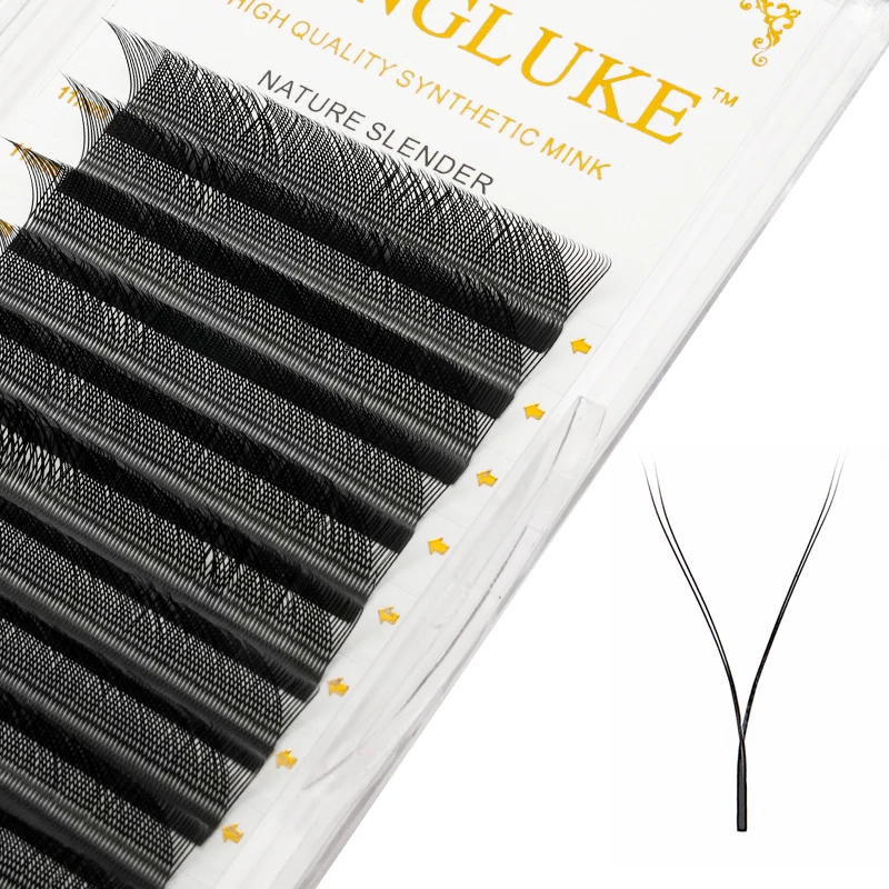 MENGLUKE YY Shape Triple Tips Hand Woven Premium Soft Light Natural Eyelashes Extension Supplies Makeup Mesh Net Cross Lash