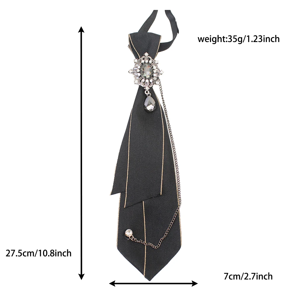 A Pair of Handmade Polyester Webbing with Contrasting Edges and Alloy Dotted Diamonds, Casual Style Women's Fashion Ties, Suitable for Party Outings and Other Clothing Matchinginging - Image 6