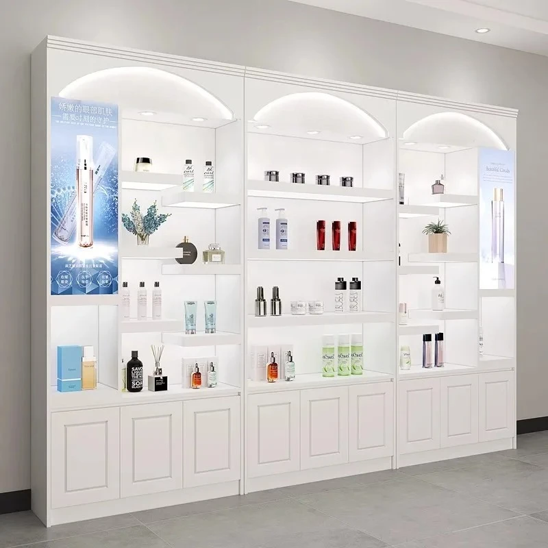 

Скандинавская креативная косметическая витрина, современная простая высококачественная стойка для товаров по уходу за кожей, мебель для салона красоты FYMC