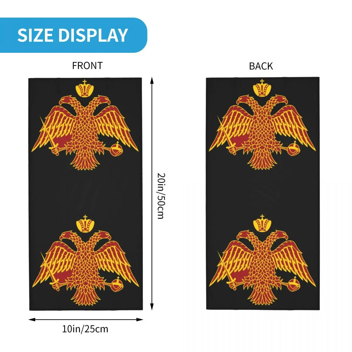 Byzantine Imperial Flag Winter Headband Neck Warmer Women Ski Running Tube Scarf The Greek Orthodox Churches Face Bandana Gaiter