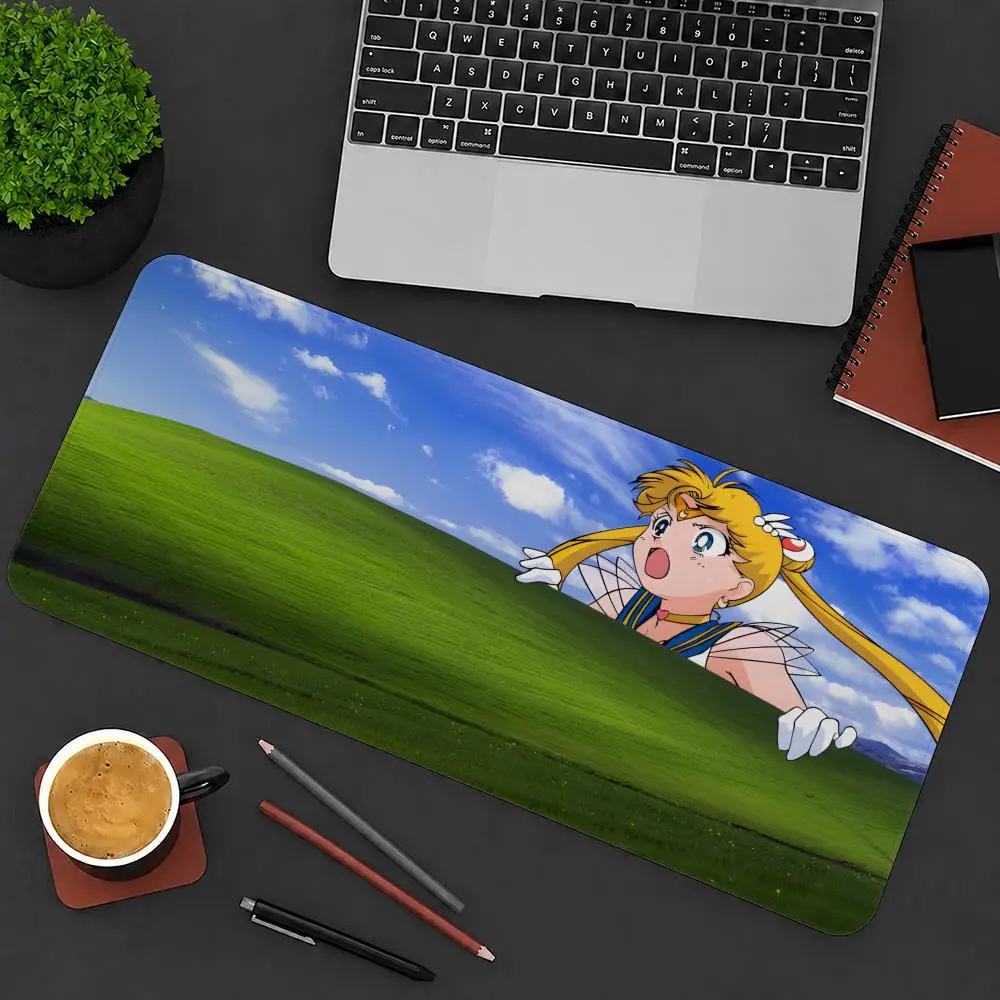 Anime S-SAILOR Magic Mouse Pad Mouse Pad Anti-Slip Rubber Base Extended Desk Mat For Gamers Office Computer Accessories