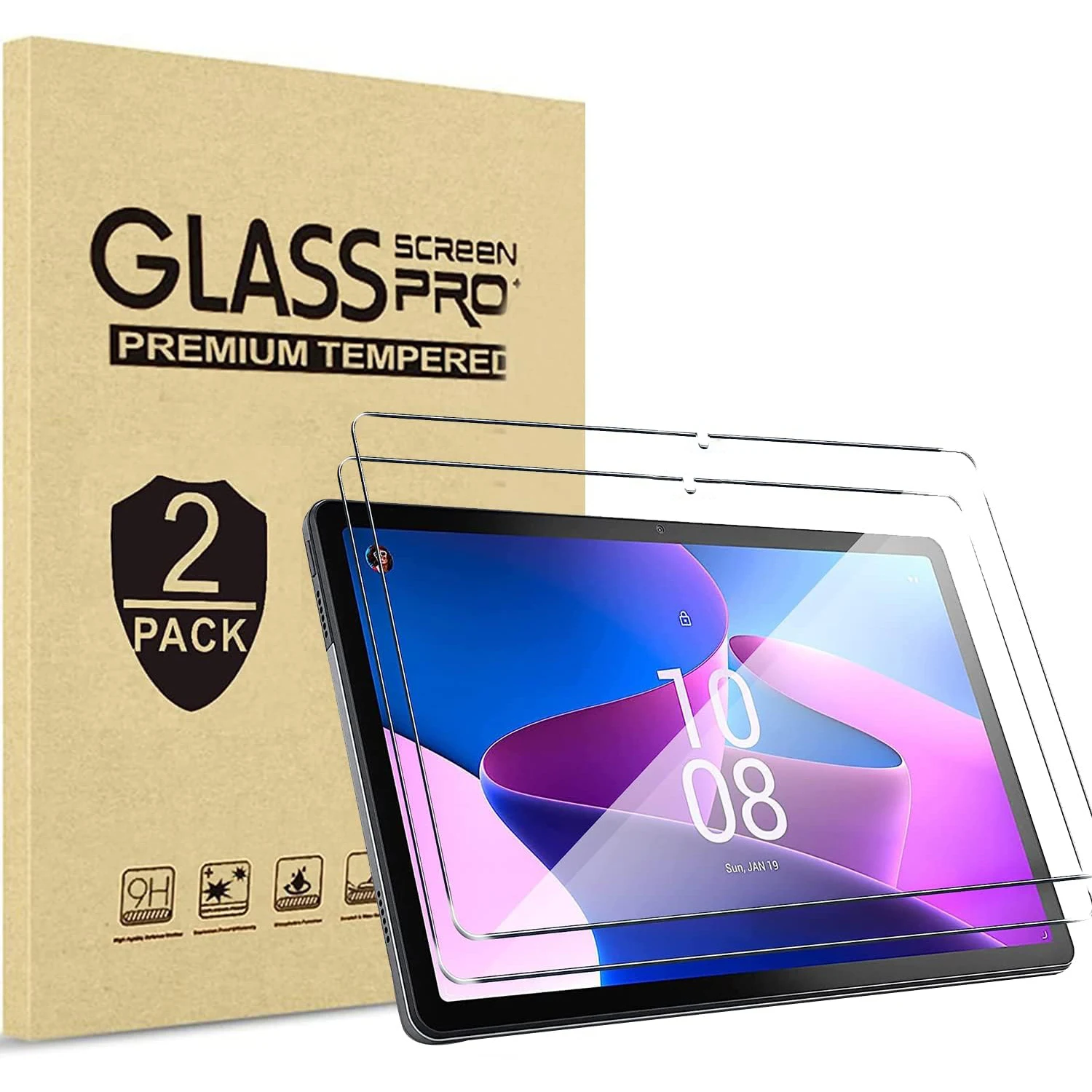 

2 шт., закаленное стекло 9H для Lenovo Tab M10 Plus 3-го поколения, 10,6 дюйма, 2022 TB128FU TB125FU, прозрачная защитная пленка для экрана, пленка против царапин