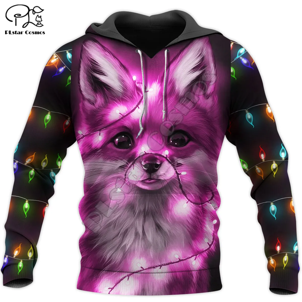 

PLstar Cosmos Cute Fox Animal 3D Printed New Fashion Hoodies Sweatshirts Zip Hoded For Men/Women Casual Streetwear Apparel F03