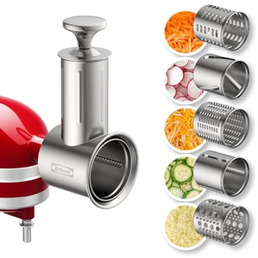 

Насадка-измельчитель из нержавеющей стали для миксера KitchenAid, насадка-терка для сыра для миксера KitchenAid с 5 лезвиями