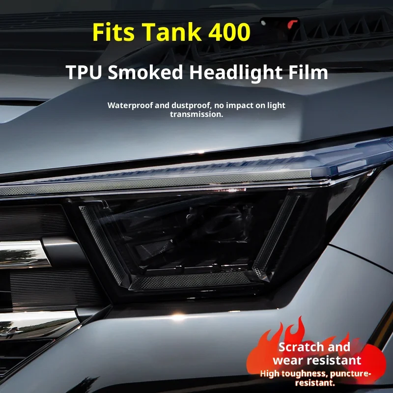 Пленка для фар Black Warrior для Tank 400 Hi4-T, крышка дымового фонаря в агрессивном стиле, комплект защиты от тонажа на заказ