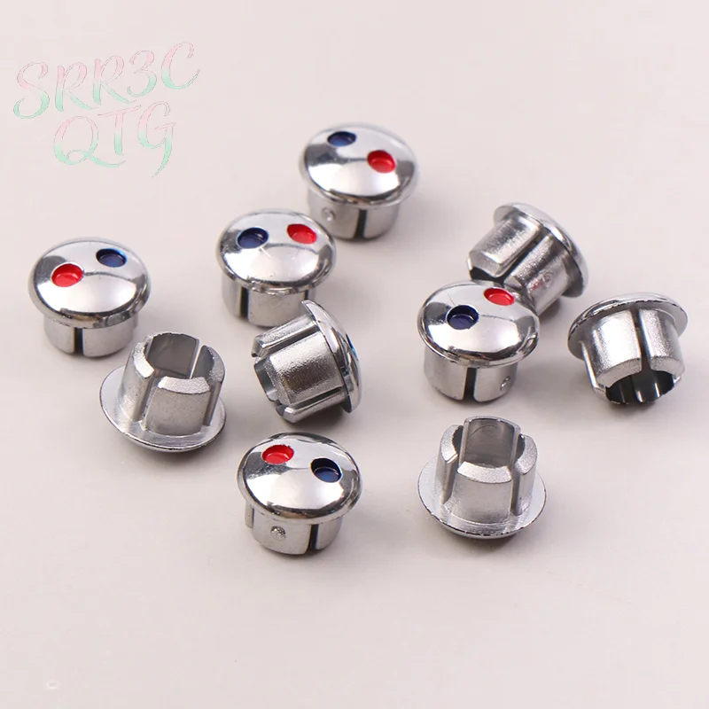 10pcs Kitchen Bathroom Mixer Tap Indicate For Faucet Handles Faucet Handle Hot Cold Water Sign Red Blue Label Decoration Cover