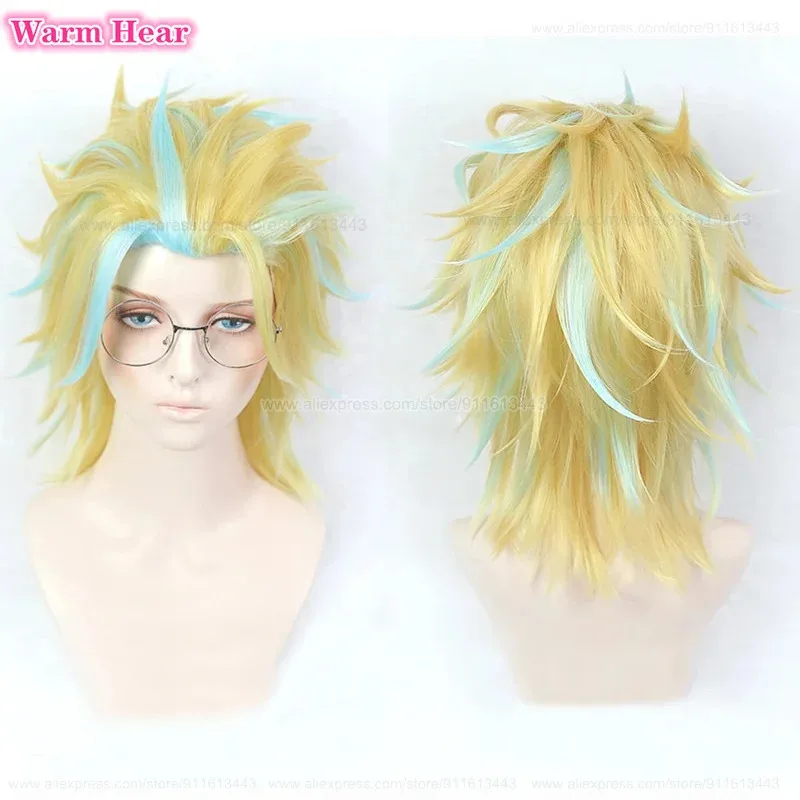أنيمي الاصطناعية كوس ريندو تأثيري الباروكات هايتاني ران ملصق مقاومة للحرارة الشعر حفلة الهالوين للجنسين + غطاء شعر مستعار