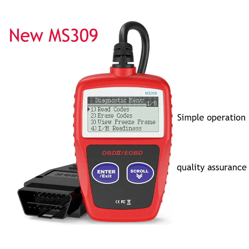 

New MS309 Auto Diagnostic Tool Multi-function Automotive Diagnostic Code Reader OBD 2 Car Diagnostic Engine Better Than ELM327