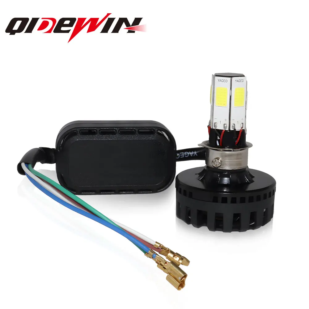 1/2Pcs LED Bulbs Motorcycle Headlight 6500k Turbo Lamp White High Low Beam DRL Flashing Light Bulbs Plug And Play Waterproof
