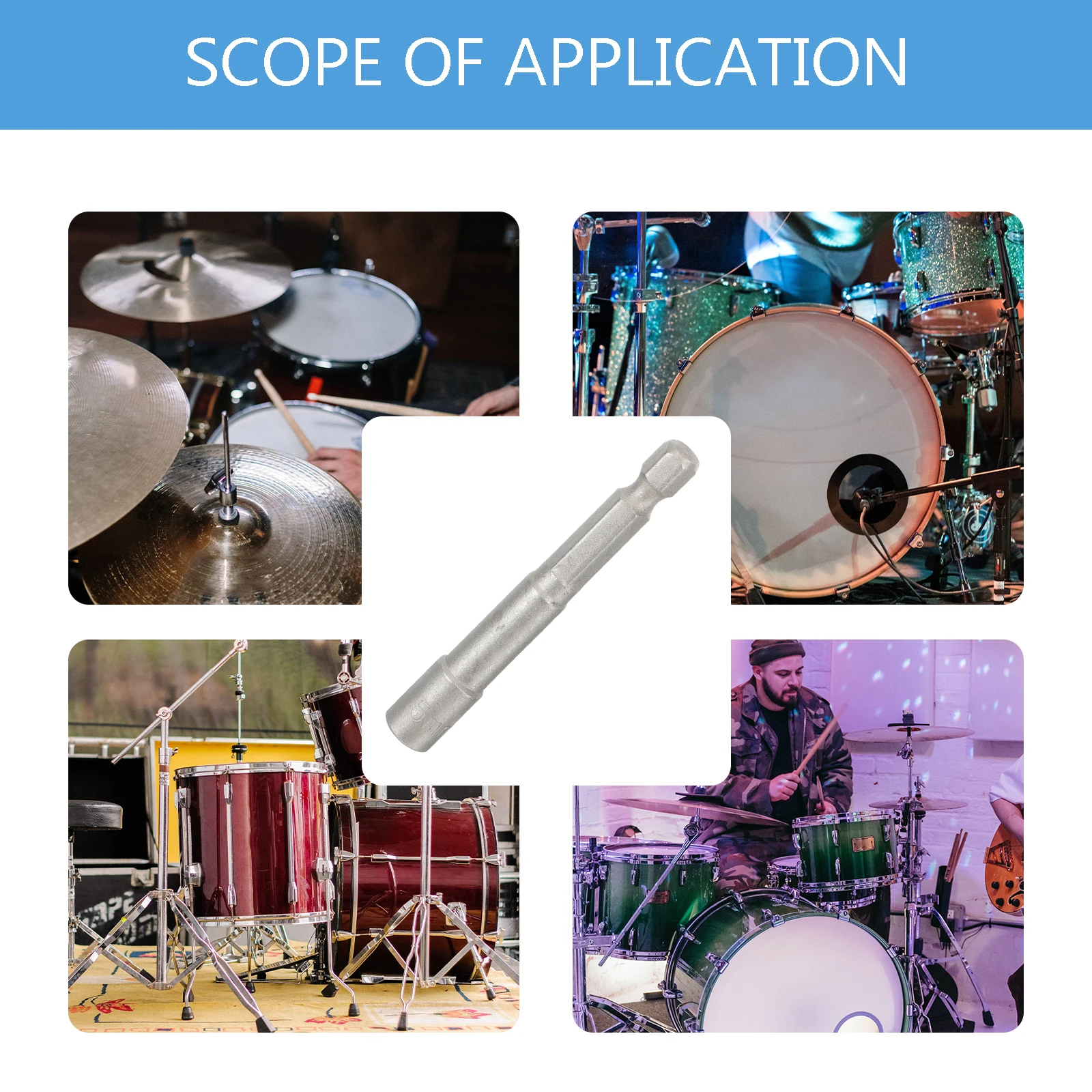 

Key Drum Tuner Keys for Tuning Drums Wrench Drill Electric Carbon Steel -key Tool