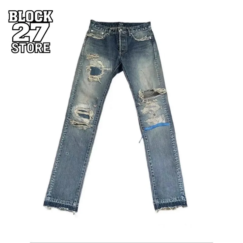 

Совершенно новые прямые джинсы с подкладкой Thunderbolt, хлопковые джинсовые брюки, удобные повседневные джинсы, размер 1, 2, 3 # E137