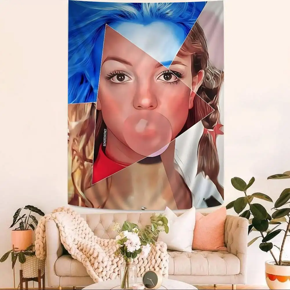 de Britneys Spears singer Printed Large Wall Tapestry Indian Buddha Wall Decoration Witchcraft Bohemian Hippie Wall Art Decor