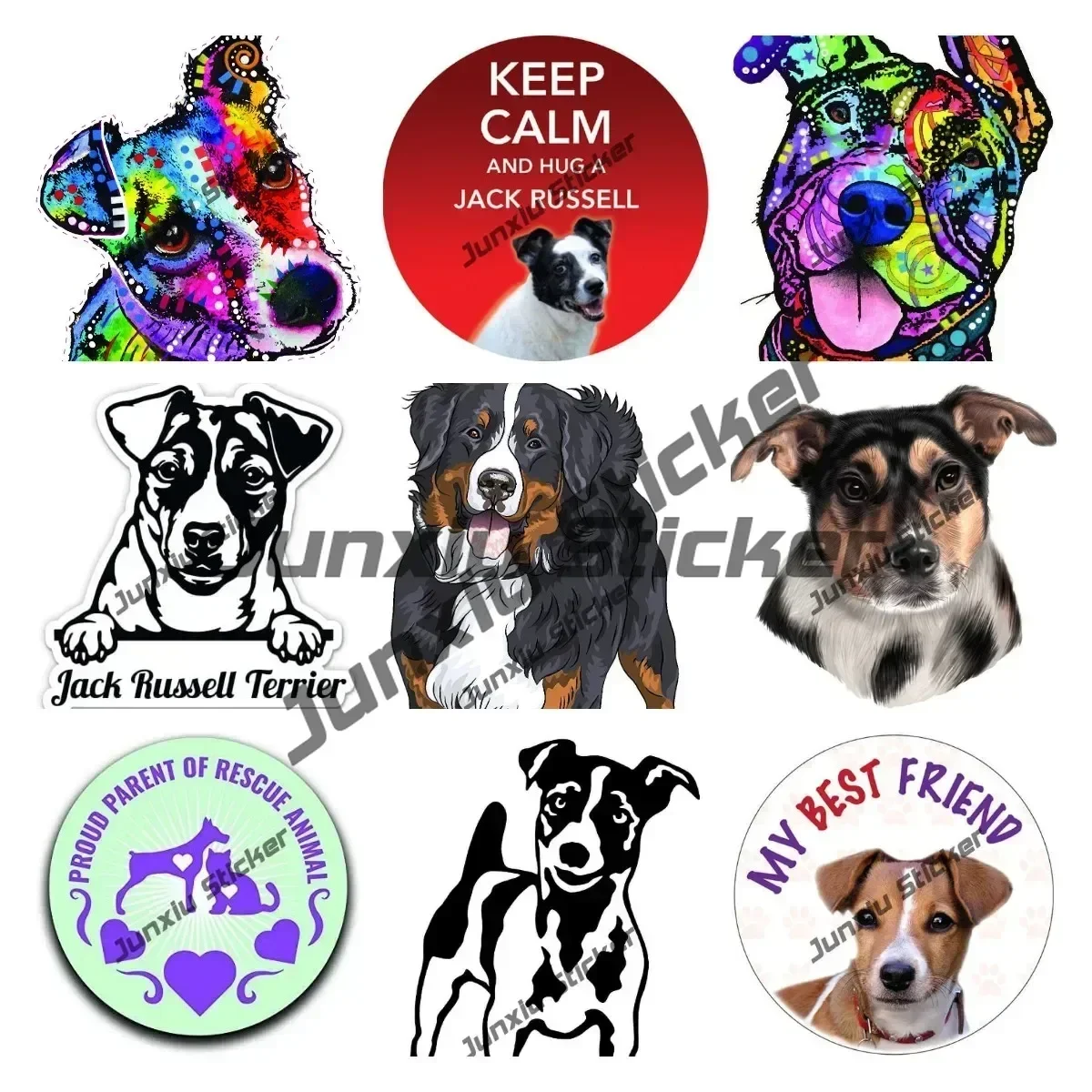

Jack Russell From The UK Terrier Sticker Cartoon Cover Scratches Decoration Outdoor Waterproofing Voiture Course Cover Scratches