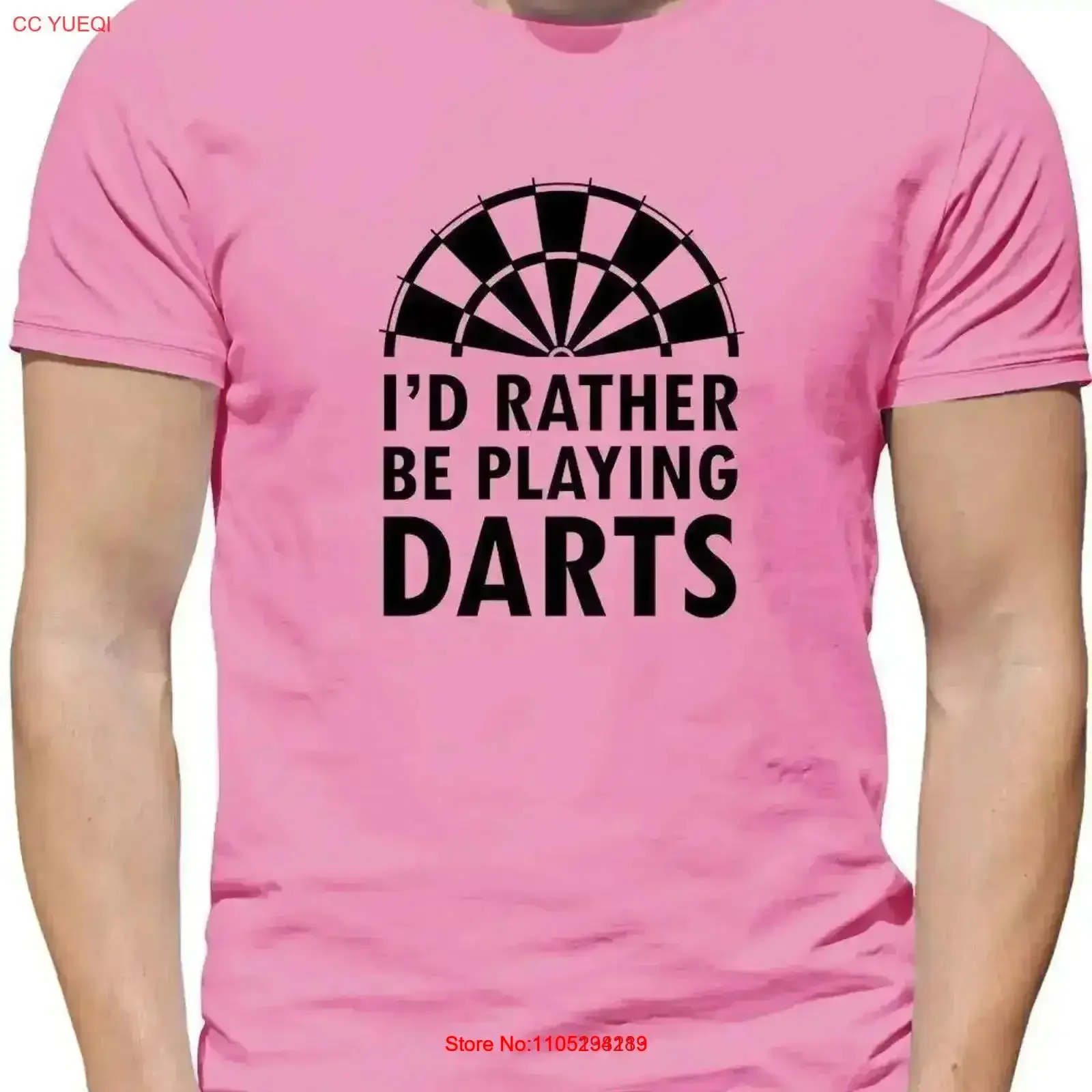 I'd Rather Be Playing Darts Mens T Shirt Bullseye 180 Dart Littler Gerwen vintage Washed Stylish Versatile homme vintage