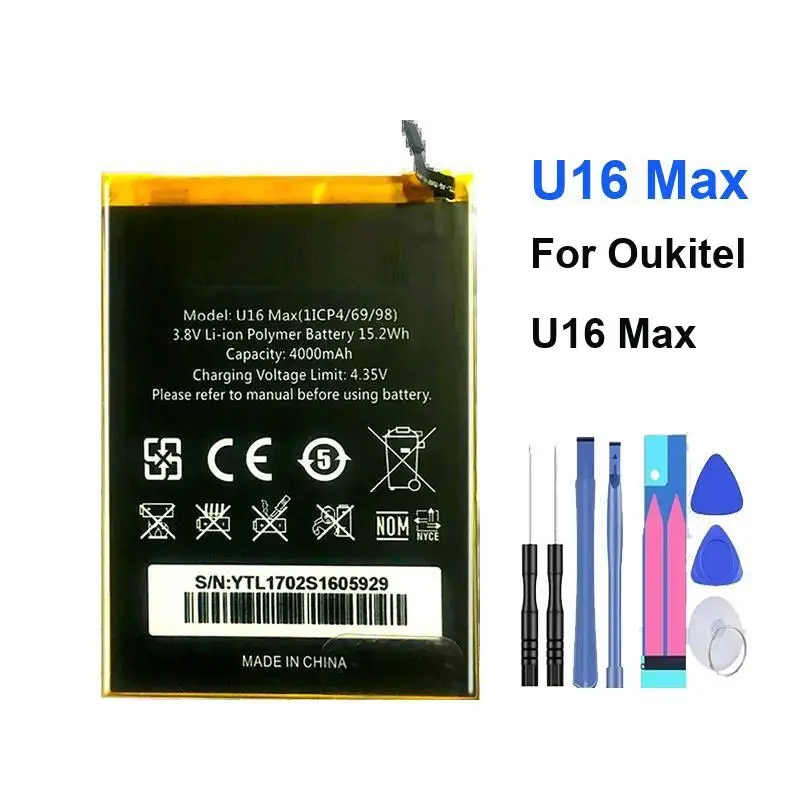 

Stable Power Supply High-Capacity For Oukitel U16 Max 4000Mah Mobile Phone Battery