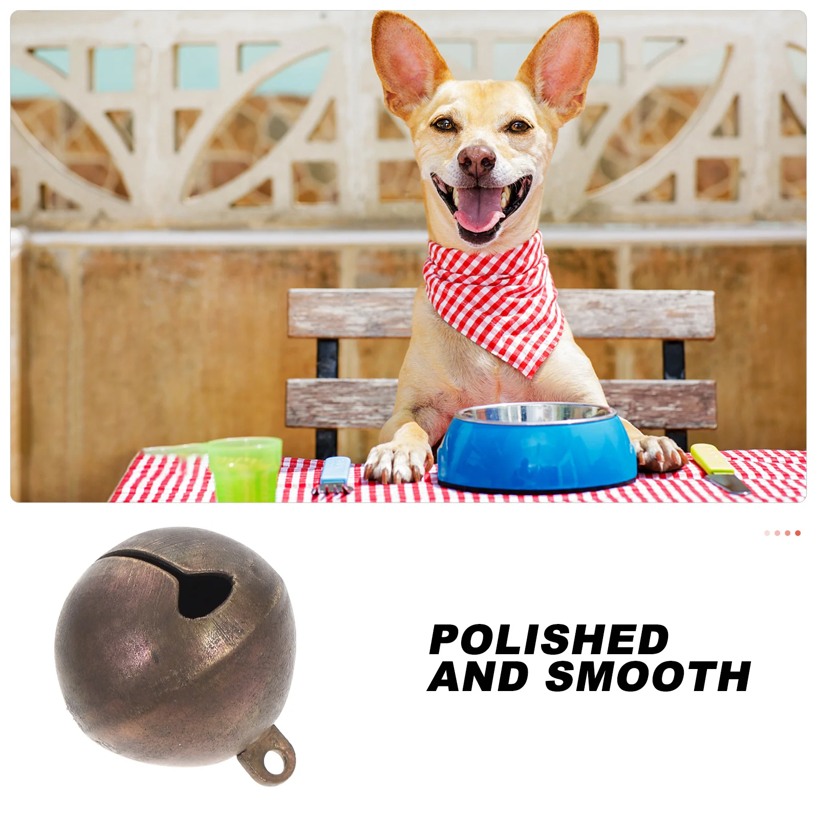 

10Pcs Copper Loud Dog Collar Bell Adjustable Size Pet Bells Christmas Tree Crafts Dog Collar Bell