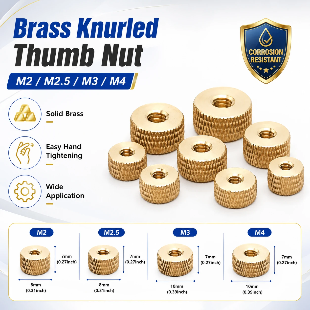 Pc Gaming Liquid Cooling - 10-100pcs Brass Knurled Thumb Nuts M2-M4,