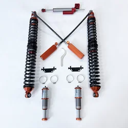 Off Road 4X4 Long Travel Coilover Suspension  3.0 Pipe Diameter  14 Inches Orange Compression 12