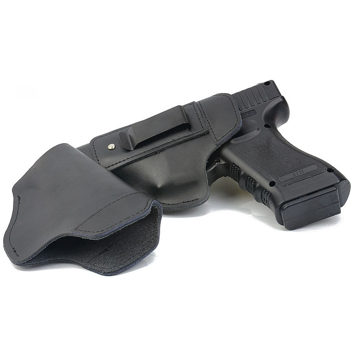 حافظة جلدية تكتيكية يسار يمين لحافظات المسدس الادسنس المخفية لـ Glock17 19 43X Sig P365 9 مللي متر ملحقات الصيد