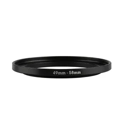 Aluminum Black Step Up Filter Ring 49mm-58mm 49-58 mm 49 to 58 Filter Adapter Lens Adapter for Canon Nikon Sony DSLR Camera Lens