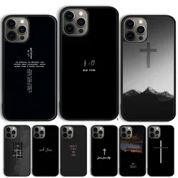 Christ Jesus Bible Verse Cross Phone Case for iPhone 17 Air 16 15 14 12 13 PLUS 11 PRO MAX coque Cover Fundas