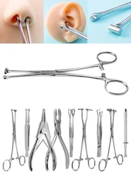 Surgical Steel Body Piercing Tool Needle Pipe Clamp  Forceps Tweezers Open Close Ring Ball Plier Lip Belly Septum Piercing Tools