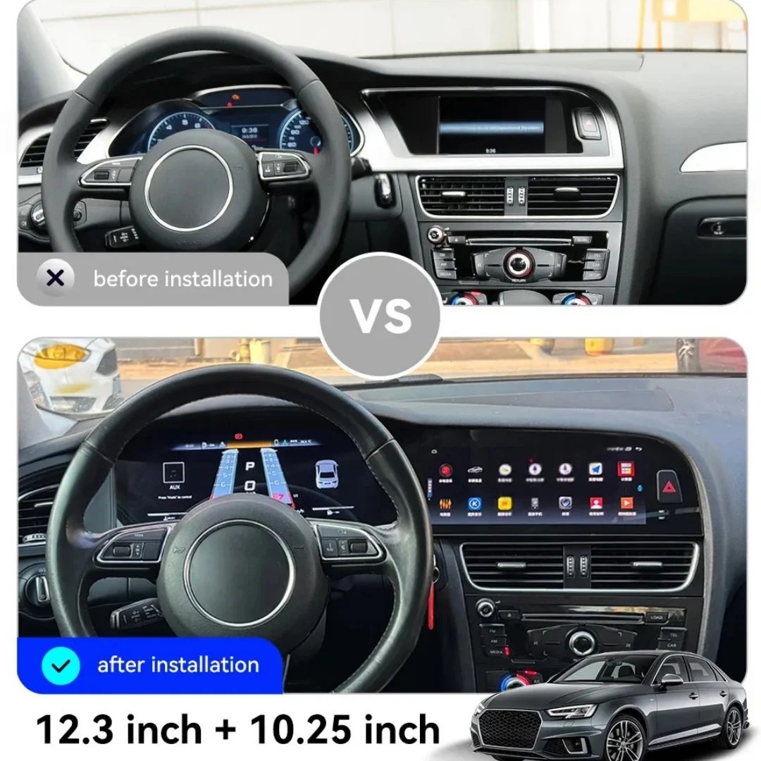 CarPlay Android Auto For Audi A4 A5 S4 S5 B8 2010-2016 GPS Navigation Auto Stereo Head Unit Multimedia Player Car Radio Media