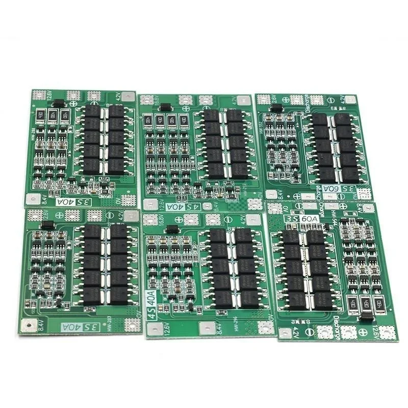 3S/4S 40A 60A Li-ion Lithium Battery Charger Protection Board 18650 BMS For Drill Motor 11.1V 12.6V/14.8V 16.8V Enhance/Balance